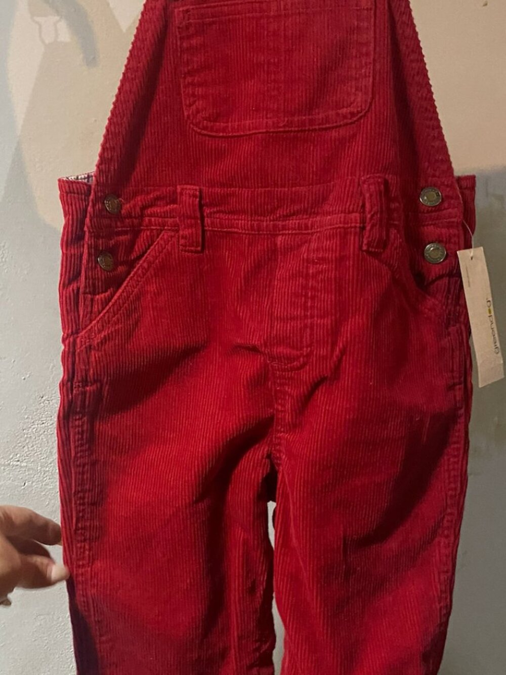 Red Corduroy Overalls Kids size 24months